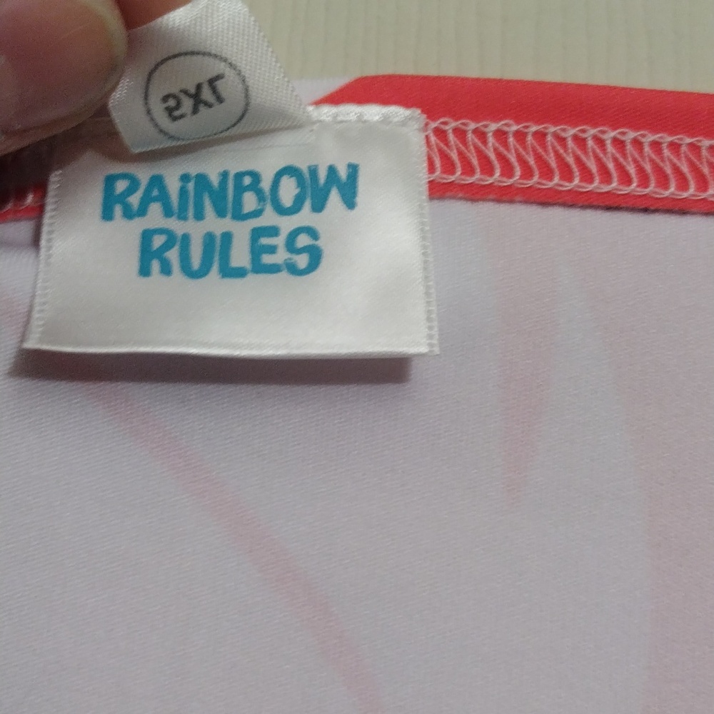 Rainbow Rules Disney Lilo & stitch inspired lilo's dress poly blend size 5xl - Picture 5 of 6
